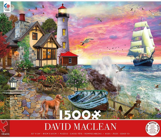 Ceaco Crashing Waves ocean swell scene supports relaxing puzzling sessions