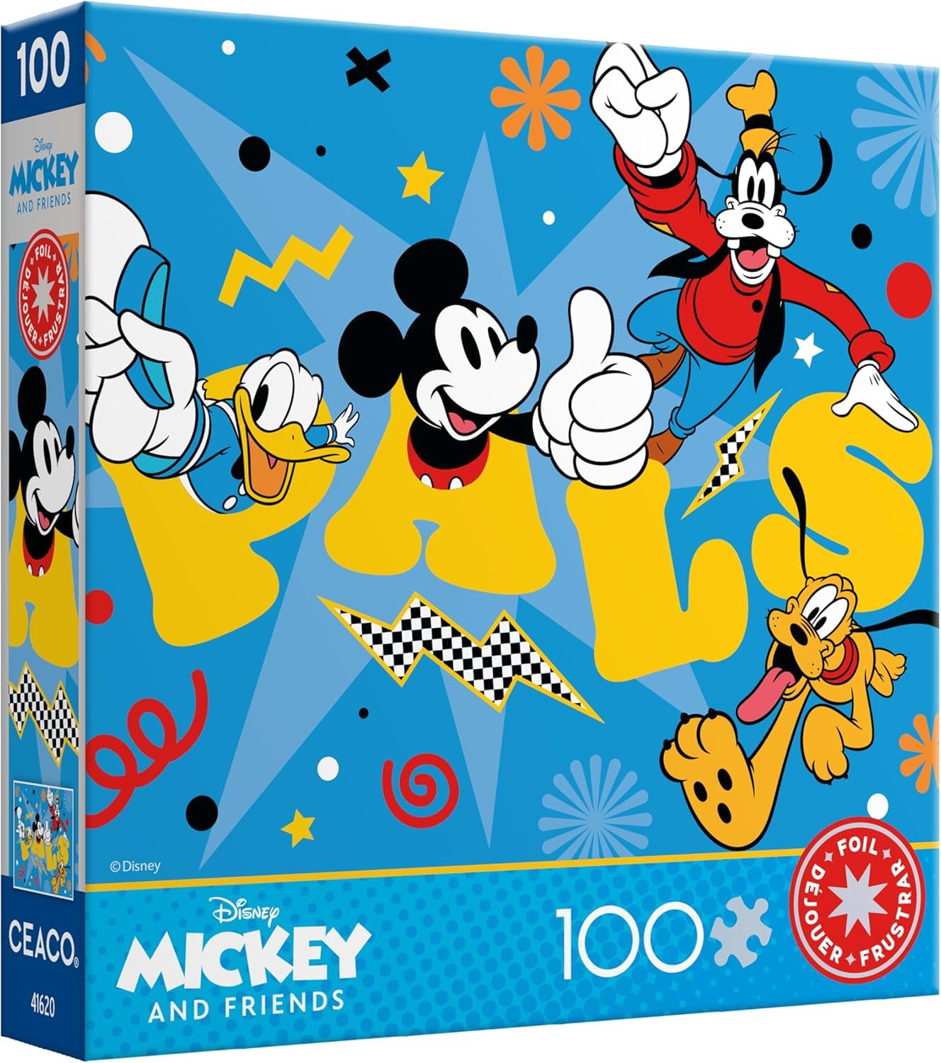 Ceaco Disney Mickey and Friends foil puzzle image 1 — vibrant colors for family puzzle night.
