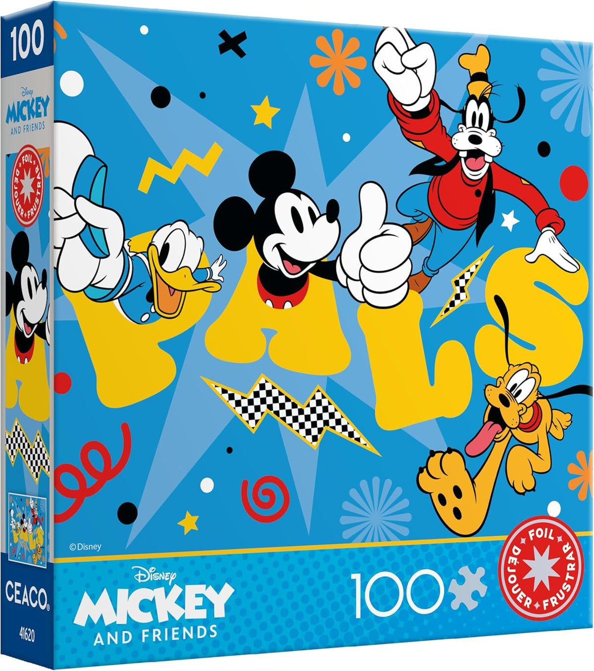 Ceaco Disney Mickey and Friends foil puzzle image 1 — vibrant colors for family puzzle night.