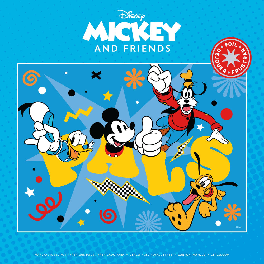 Ceaco Disney Mickey and Friends foil puzzle image 7 — durable pieces for repeated assembly.