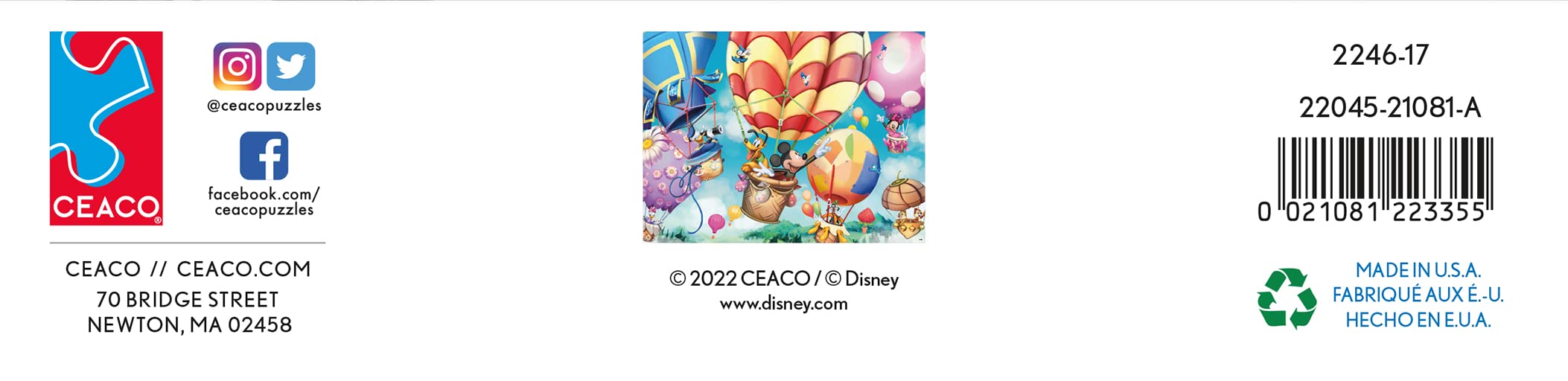 Ceaco Disney Mickey's Air Balloon family puzzle night featuring colorful artwork.