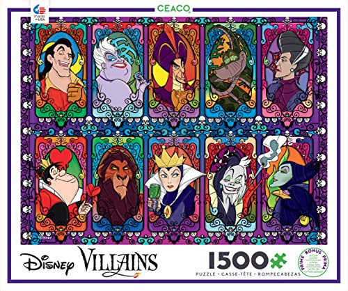 Ceaco Disney Villains 2 artwork closeup highlights vivid colors for immersive puzzling