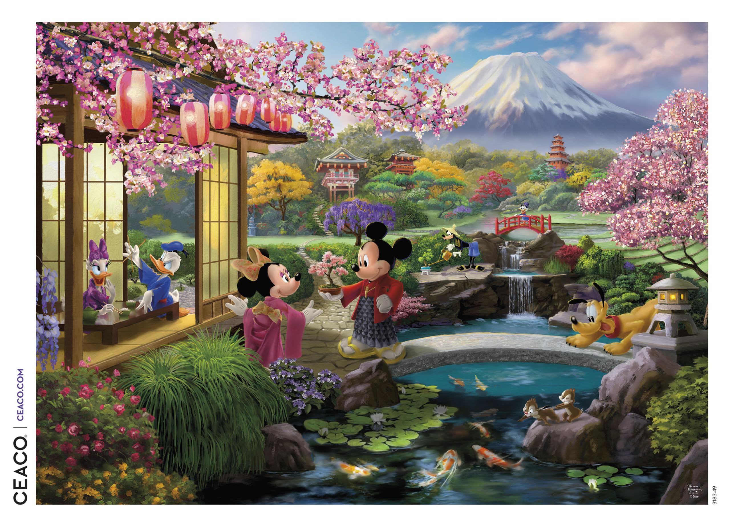 Ceaco Donald Duck chopsticks scene enhances engagement and family-friendly puzzling moments