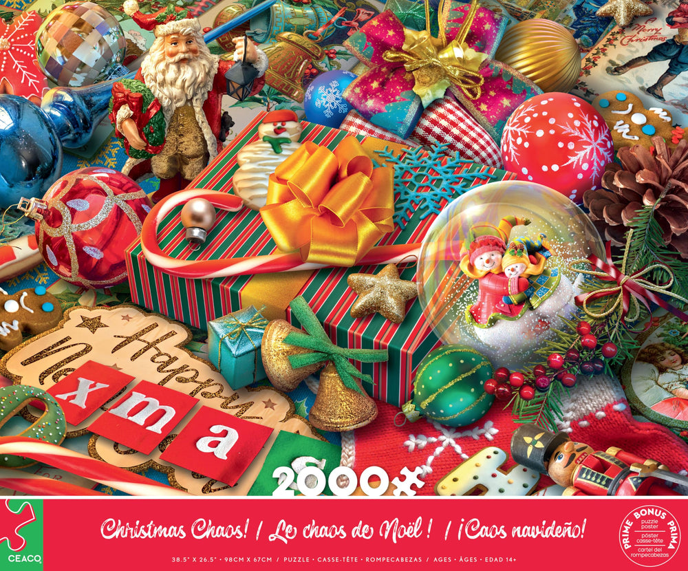 Ceaco Eduard Christmas Chaos bonus poster included for assembly reference