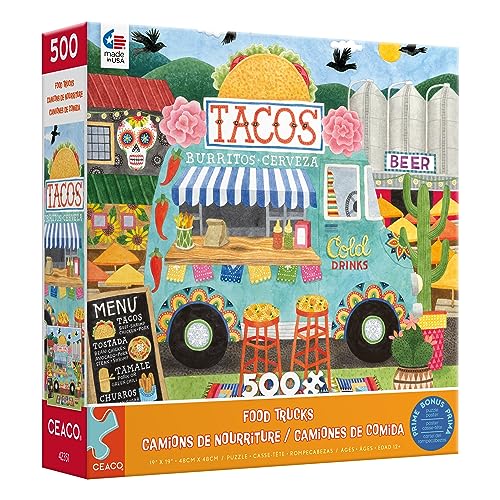 Ceaco Food Trucks artwork showing menu boards and decorative details