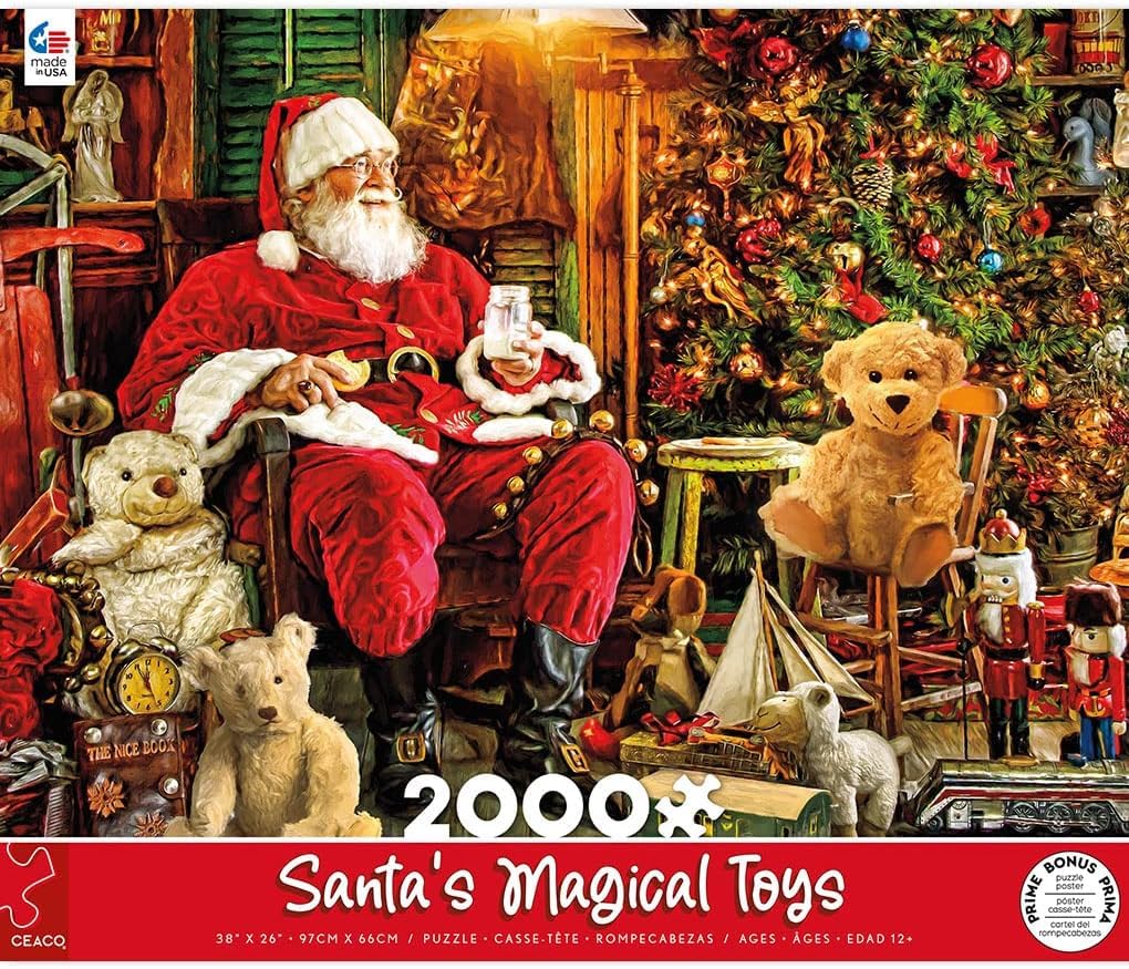 Ceaco Holiday Santa Gift Stacks invite cozy evenings solving together.