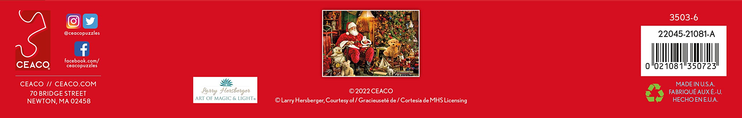 Ceaco Holiday Santa Night Sky Dreams evokes calm evening puzzling.