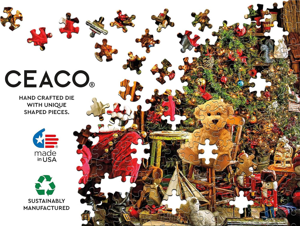 Ceaco Holiday Santa Toy Carriage presents vivid scenes that spark imagination.