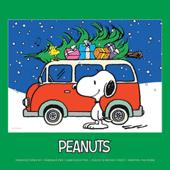 Ceaco Peanuts Peace and Presents puzzle—completed size 15x11 inches.