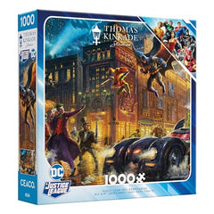 Ceaco Thomas Kinkade DC Comics puzzle die-cut pieces offering unique shapes for engaging assembly.