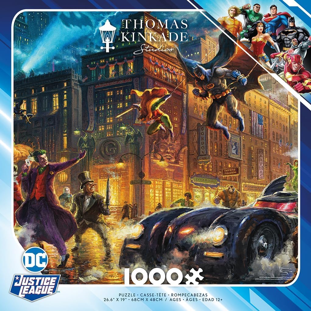 Ceaco 1000-piece puzzle on bright table encourages collaborative family activity and conversation.