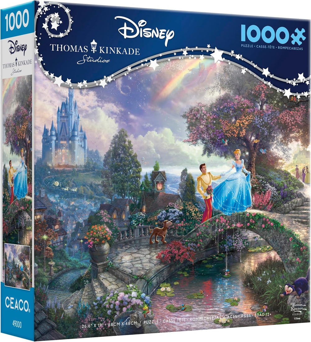 Ceaco Thomas Kinkade Cinderella puzzle cover invites family puzzling with magical artwork