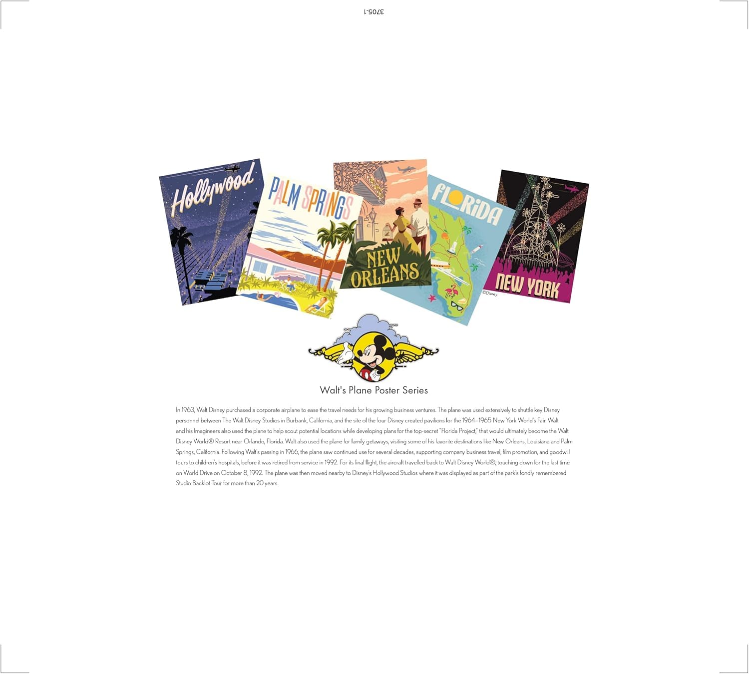 Ceaco Walt's Plane Posters 300-piece puzzle image highlights nostalgic Disney travel moments for family nights