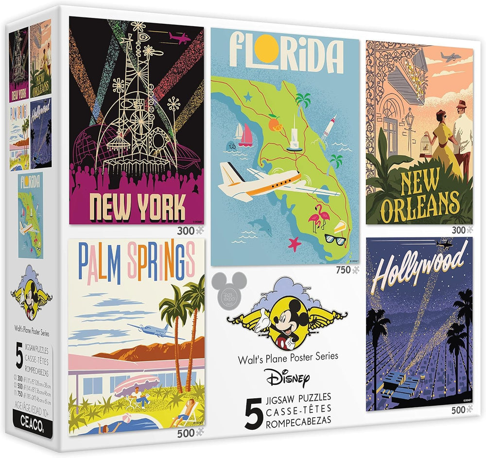 Ceaco Walt's Plane Posters 750-piece puzzle challenges dedicated solvers with detailed aviation visuals
