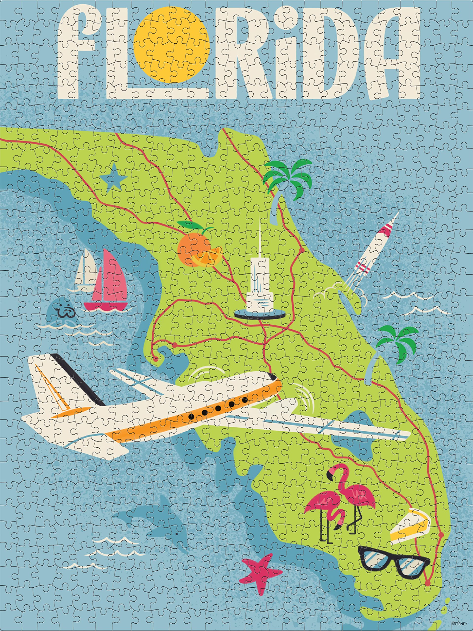 Ceaco Walt's Plane Posters puzzle box front features D23 Expo inspiration and Disney heritage