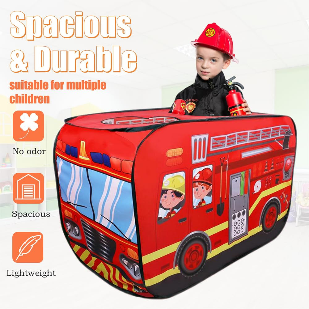 Cecailin fire truck tent ideal for indoor and outdoor play sessions
