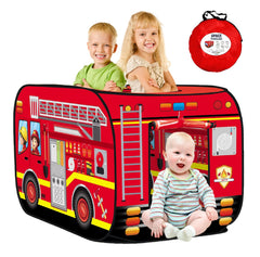 Cecailin fire truck tent with open entrance for easy access and imaginative play