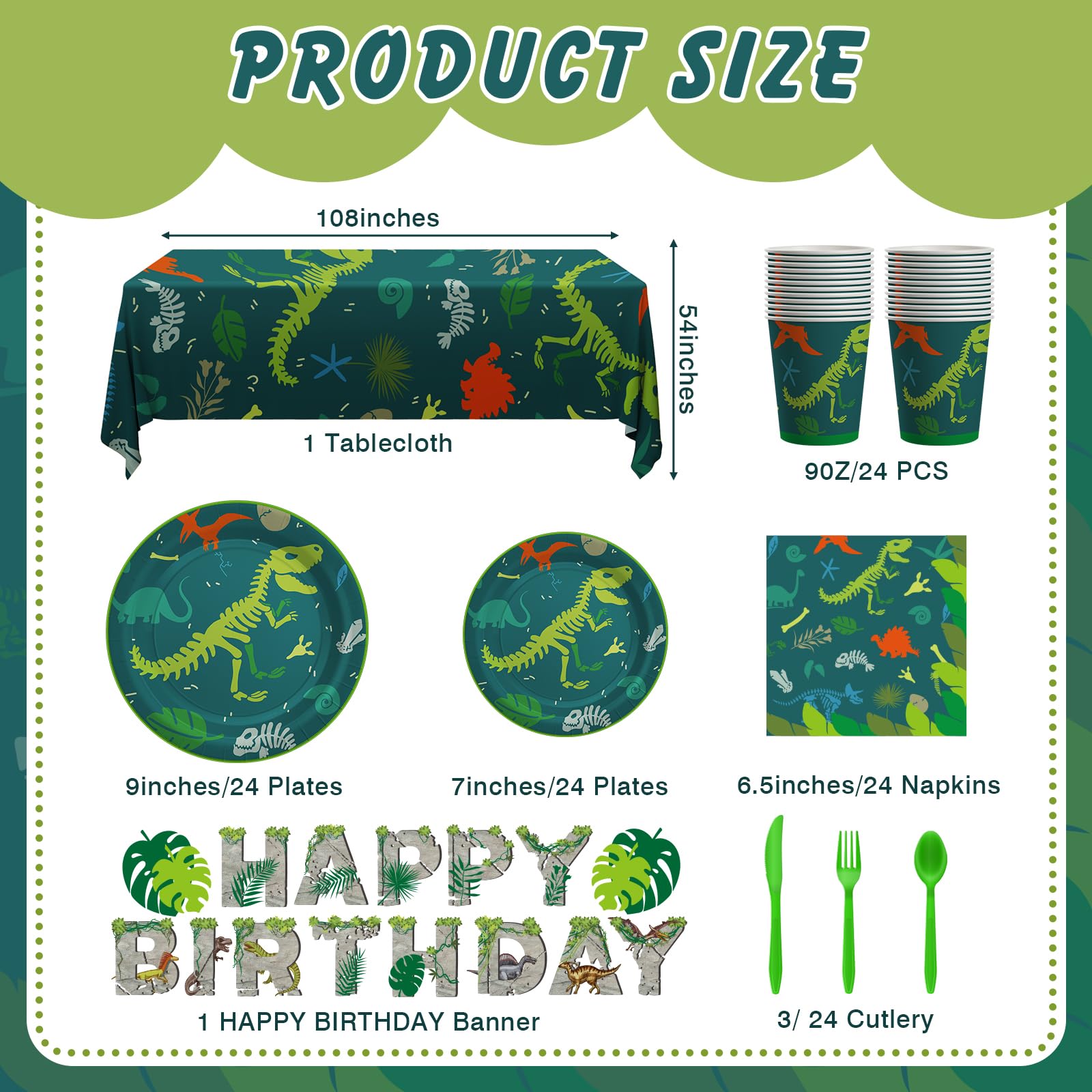 Cecnamt dinosaur 9-inch plates sturdy for kid-friendly meals