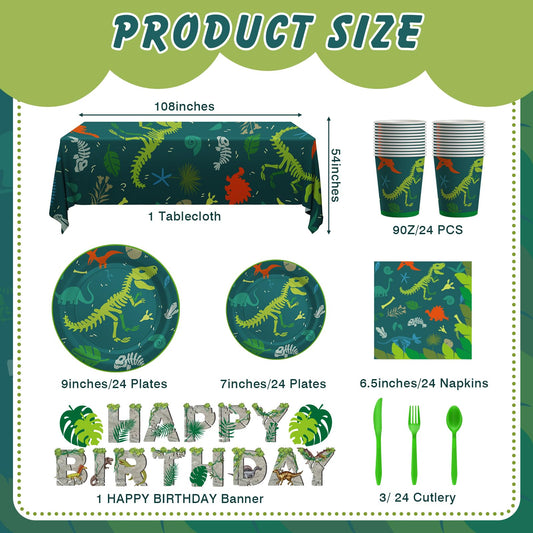 Cecnamt dinosaur 9-inch plates sturdy for kid-friendly meals