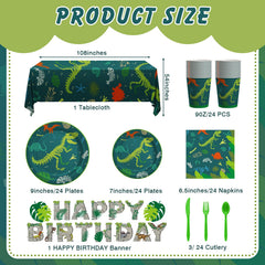 Cecnamt dinosaur 9-inch plates sturdy for kid-friendly meals