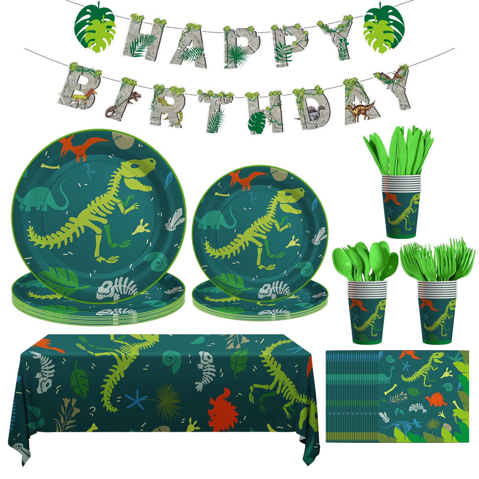 Cecnamt Dinosaur birthday banner adds a festive touch to the party decor