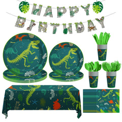 Cecnamt Dinosaur birthday banner adds a festive touch to the party decor