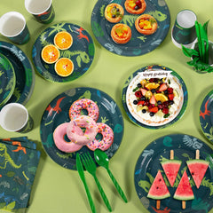 Cecnamt dinosaur cutlery set lightweight plastic for easy use
