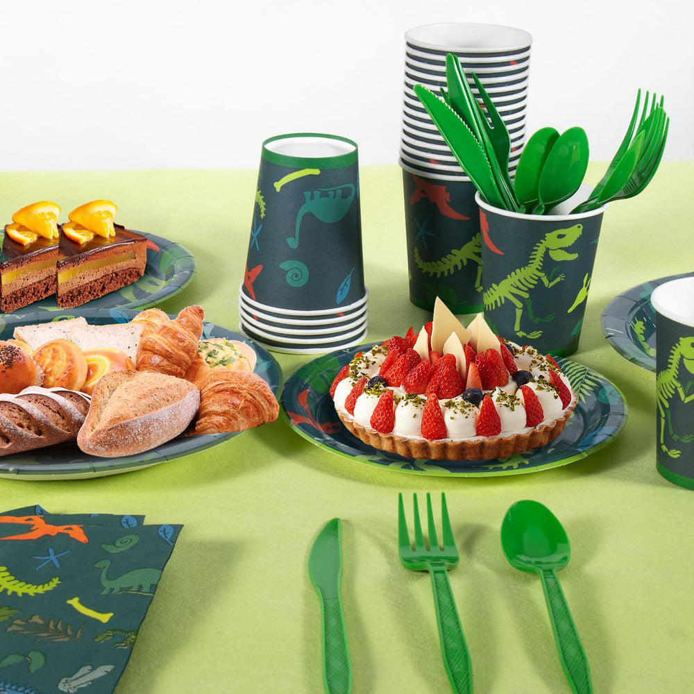 Cecnamt dinosaur napkins absorb spills and complete the table setting