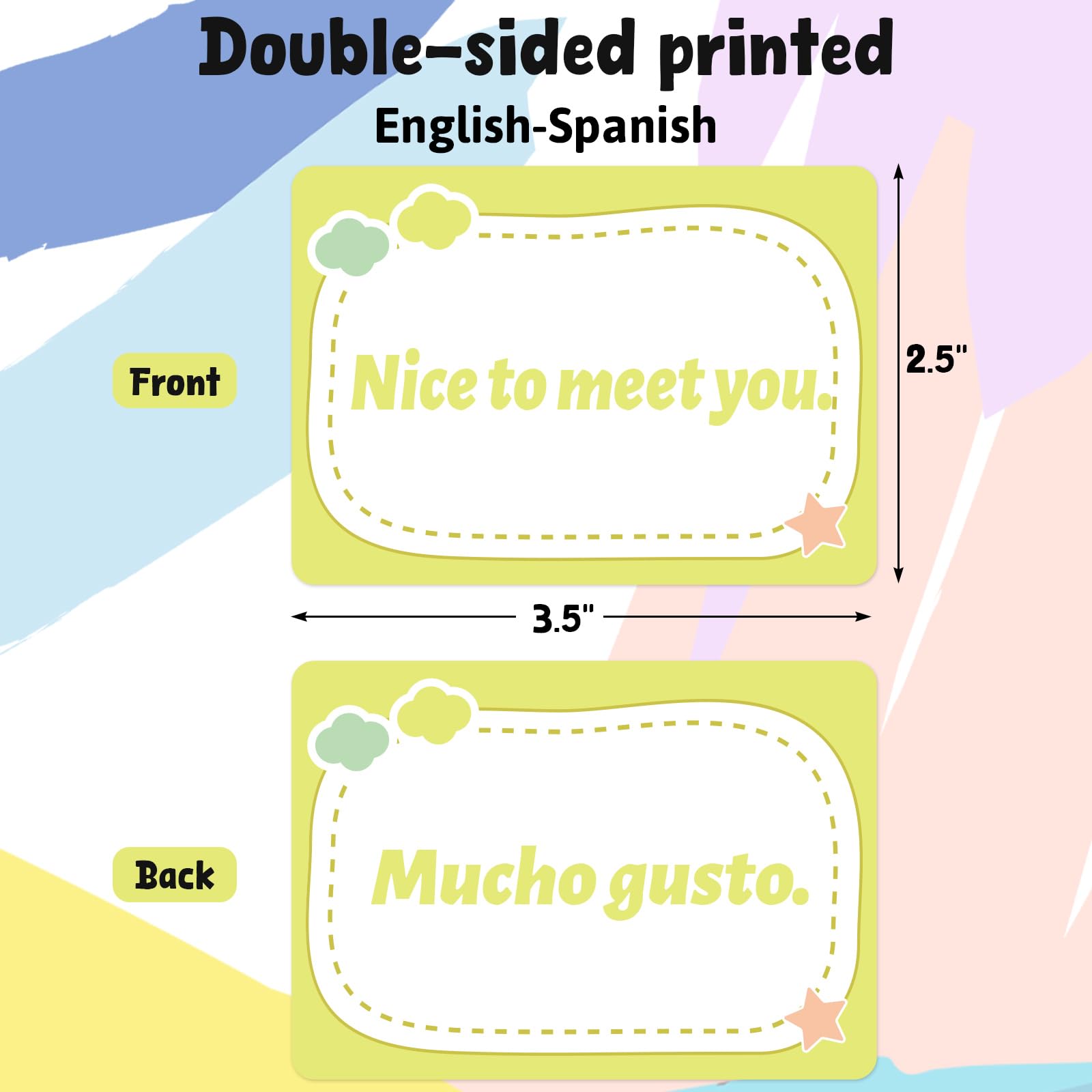Ceiba Tree flash cards with round edges for easy handling