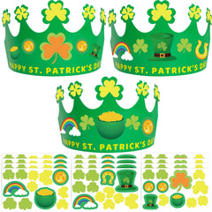 Ceiba Tree St. Patrick's crowns kit with 24 bright crowns for celebrations