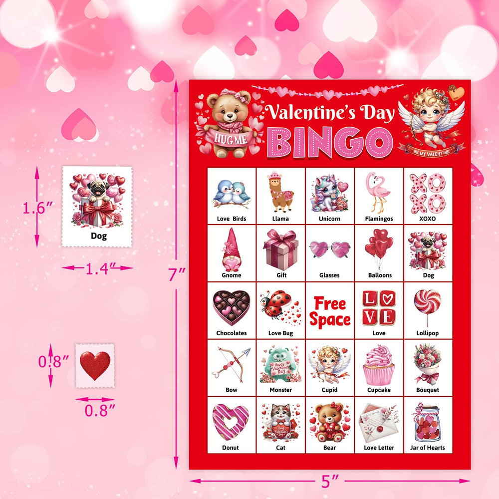 Ceiba Tree Valentines call-out cards streamline game flow for 24 players.