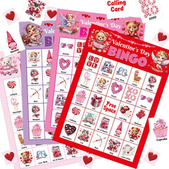 Ceiba Tree Valentines Bingo cards provide a complete, ready-to-use party package.