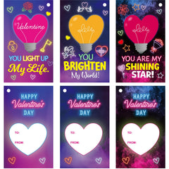 Ceiba Tree Valentines Card Design Neon for kid-friendly classroom greetings.