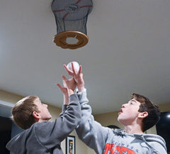 Ceiling Strike mitt for catching drills.