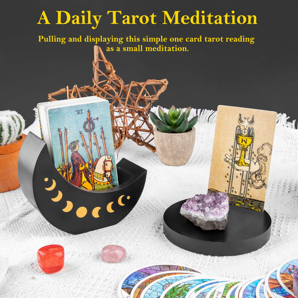 Ceiner tarot deck display box enhances altar decor and daily ritual ambiance.