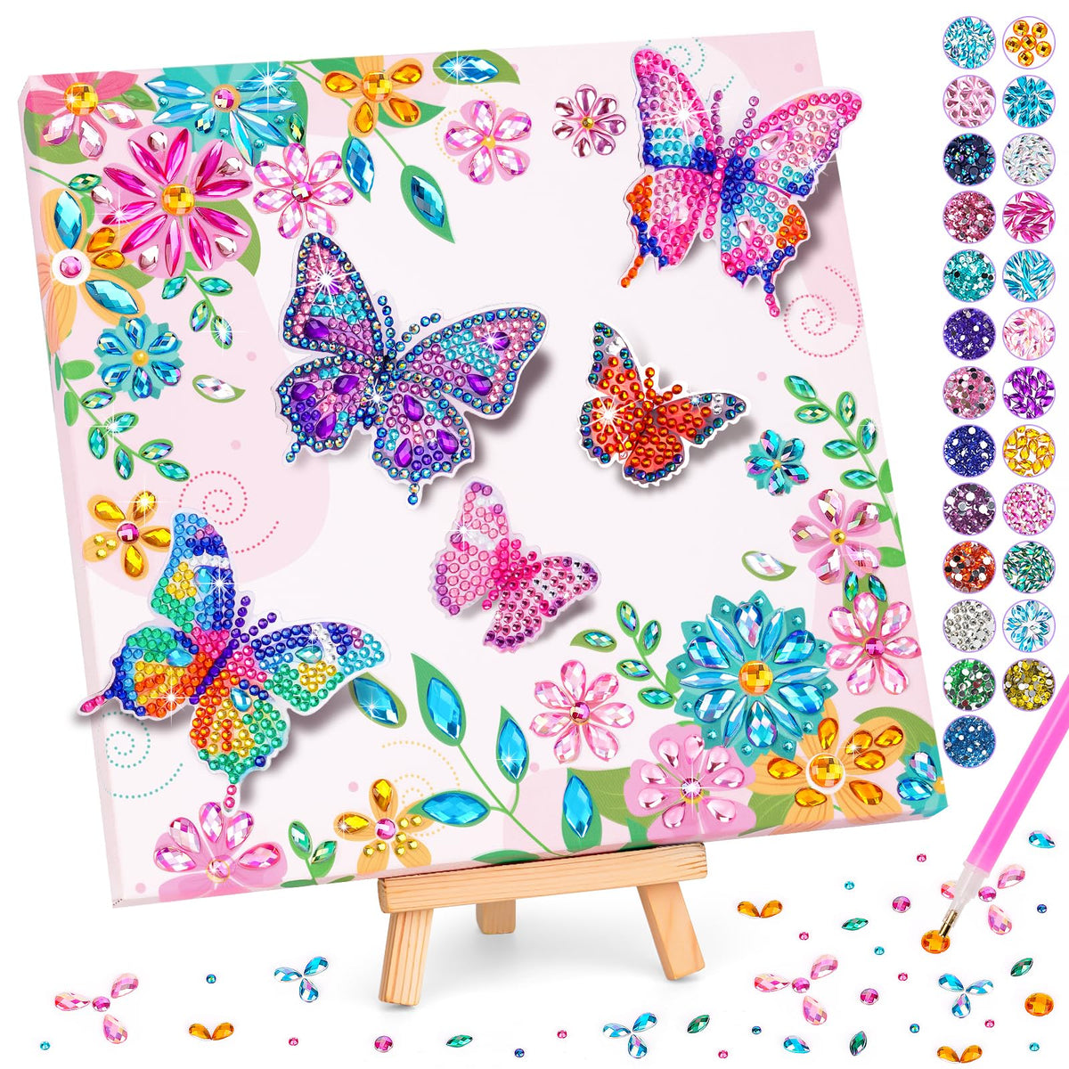 Celecstan Diamond Art butterfly canvas for creative play and room decor