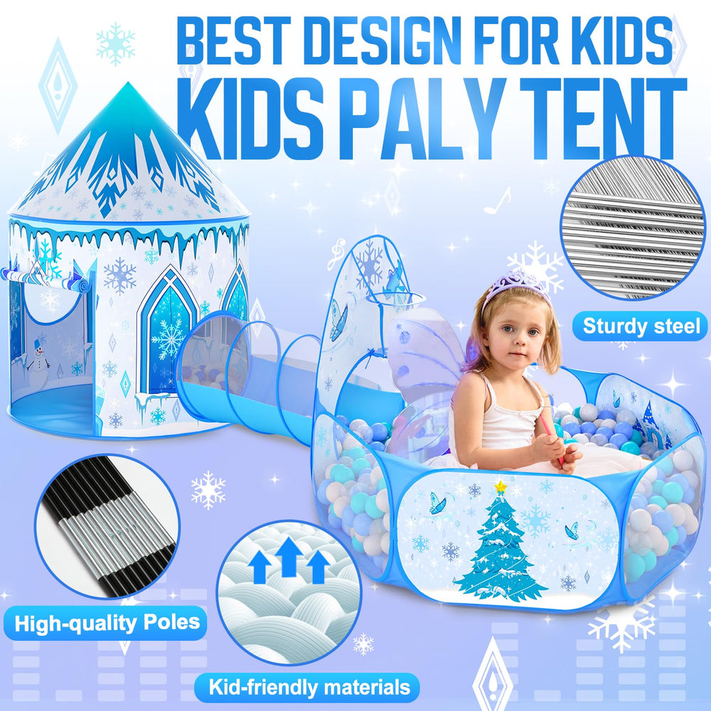 Celontry Frozen-themed tent with snowflakes inspires imaginative storytelling and cozy privacy
