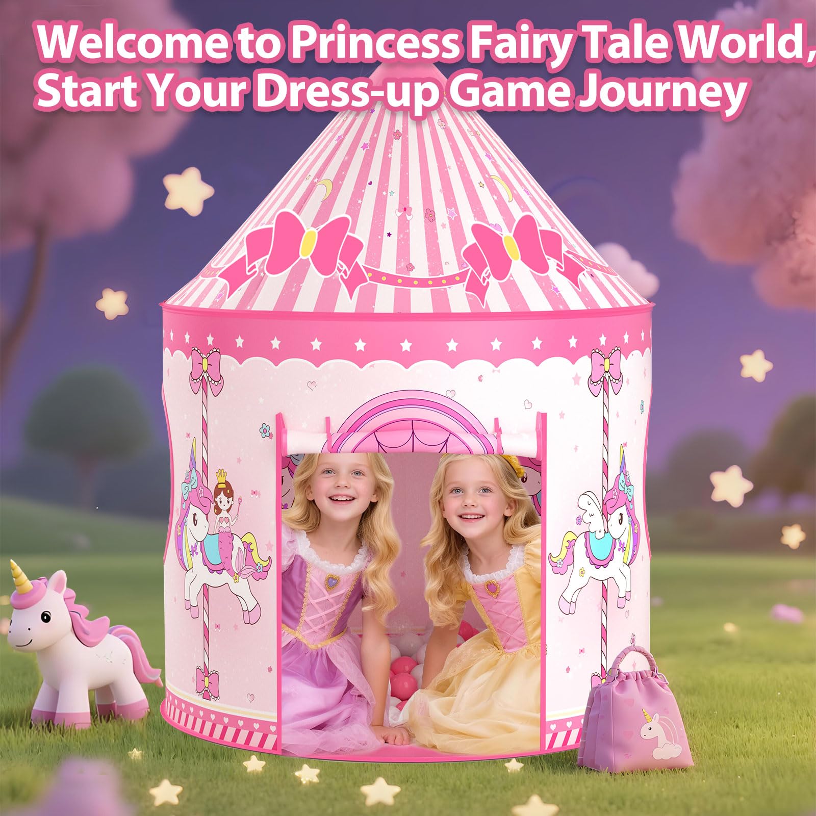 Celontry imaginative princess tent sparks storytelling and role-play adventures.