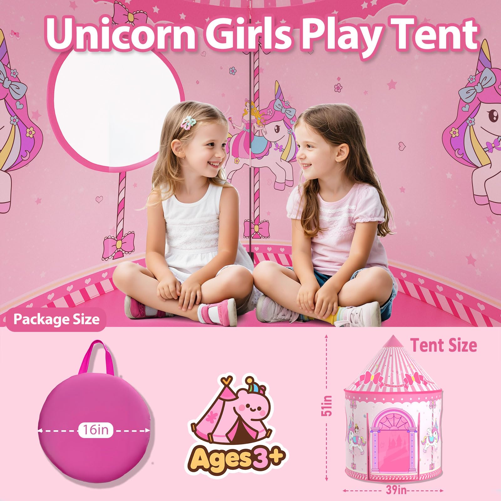 Celontry kids tent breathable mesh windows improve visibility and airflow.