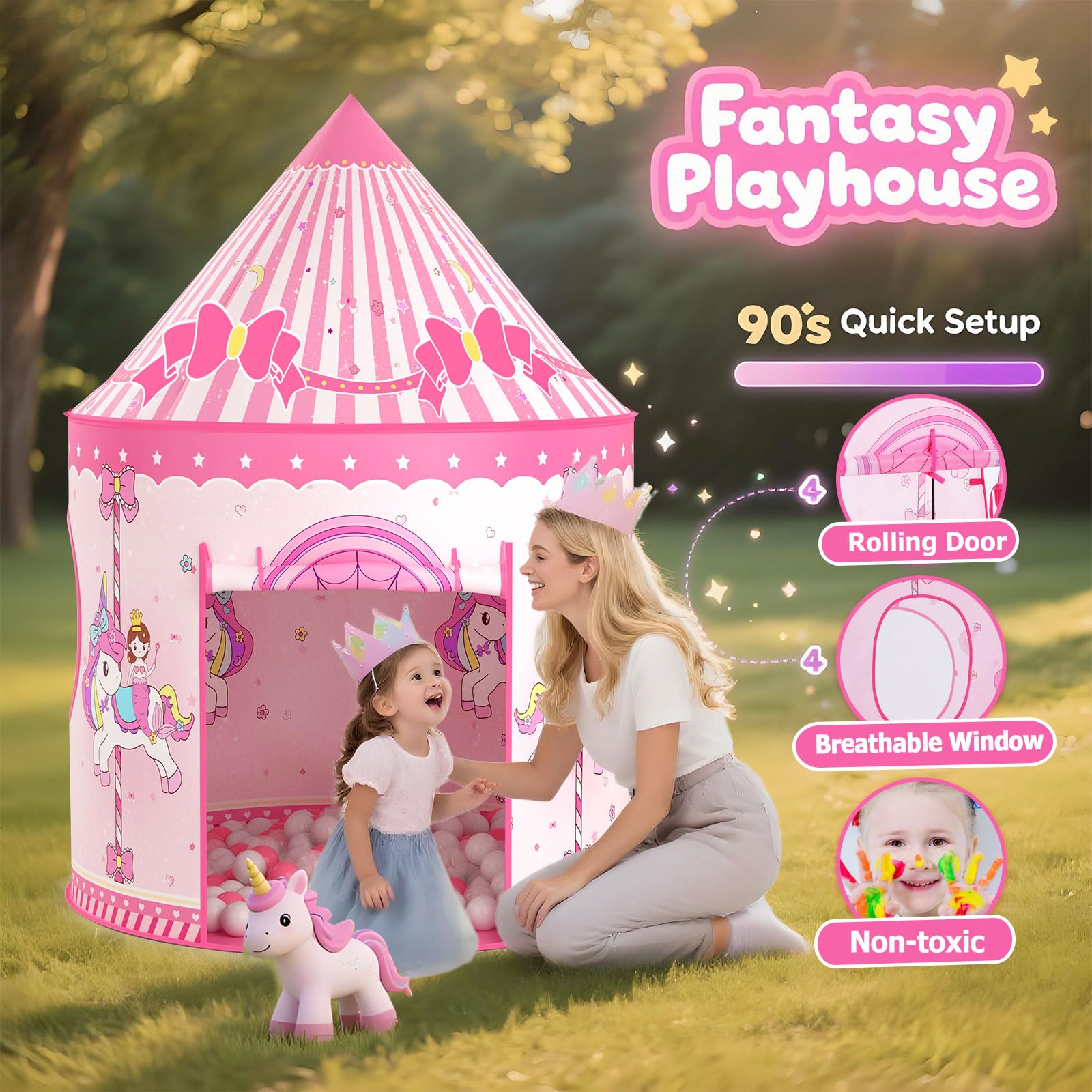 Celontry sturdy wire-frame design supports active, longer-lasting play sessions.