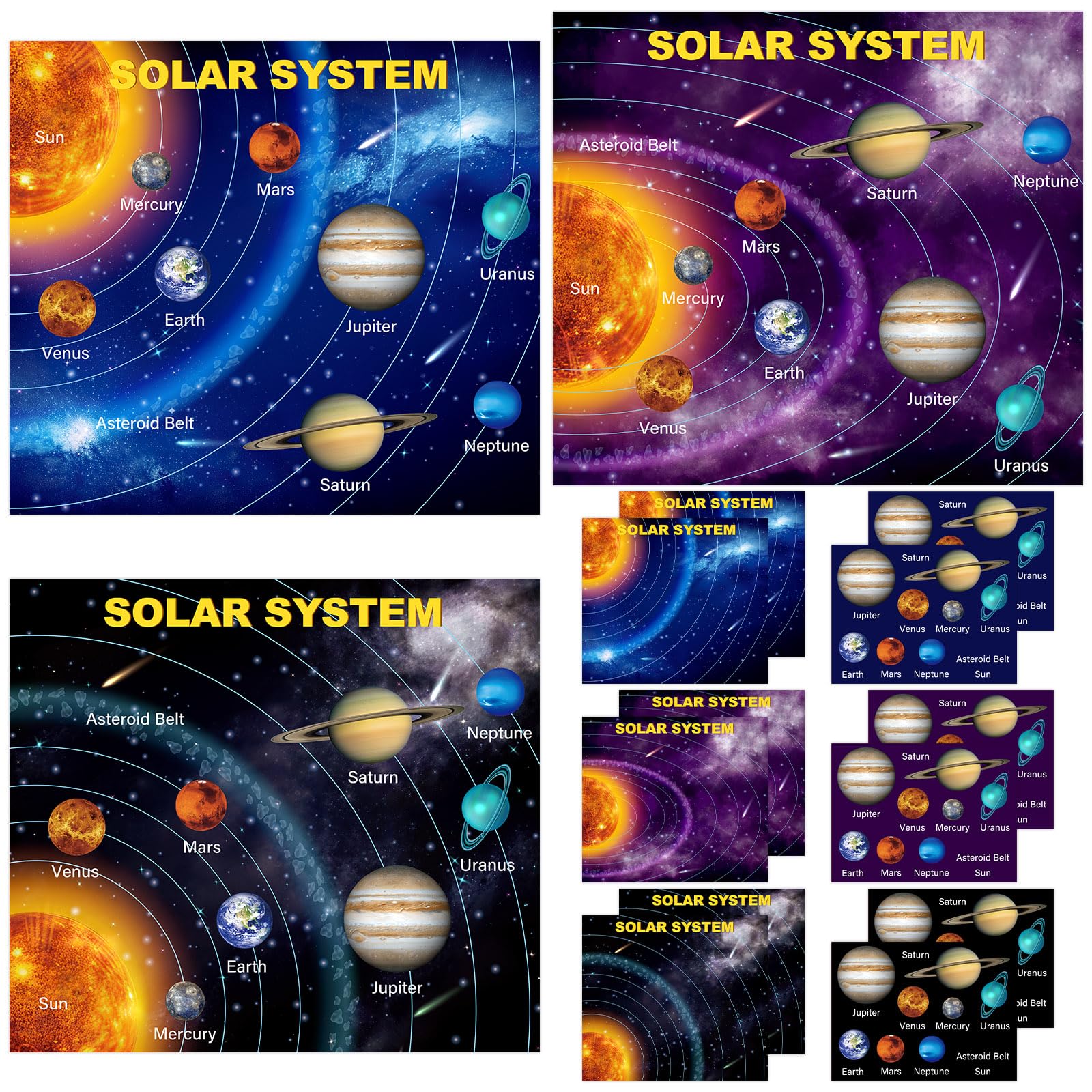 Censen space stickers: solar system pack for easy DIY crafts and decorations