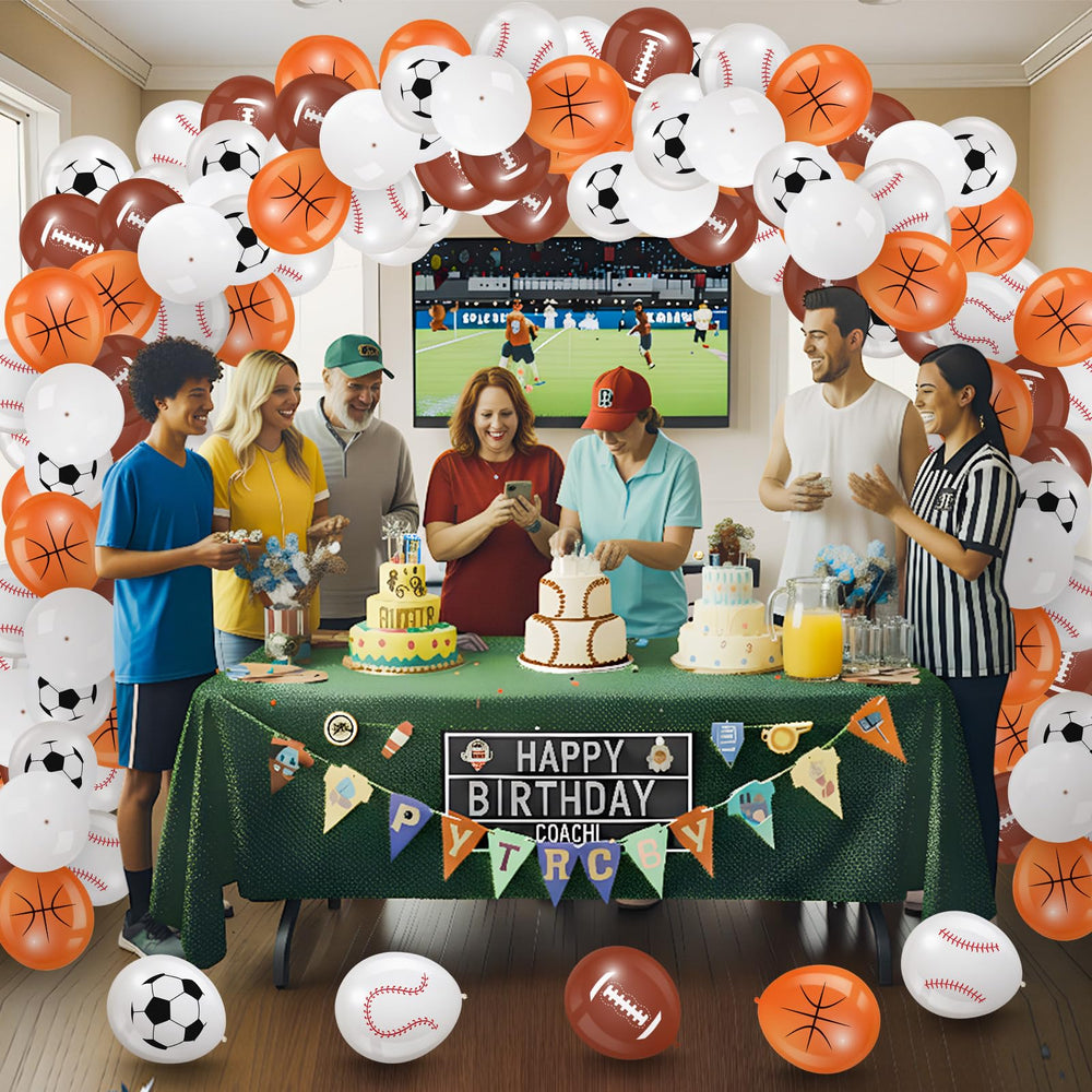 Censen colorful-prints 12-inch balloons create playful arch decorations