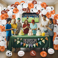 Censen colorful-prints 12-inch balloons create playful arch decorations