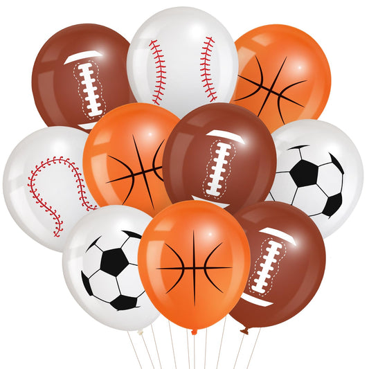 Censen football-print 12-inch balloon for vibrant sports-themed party decor