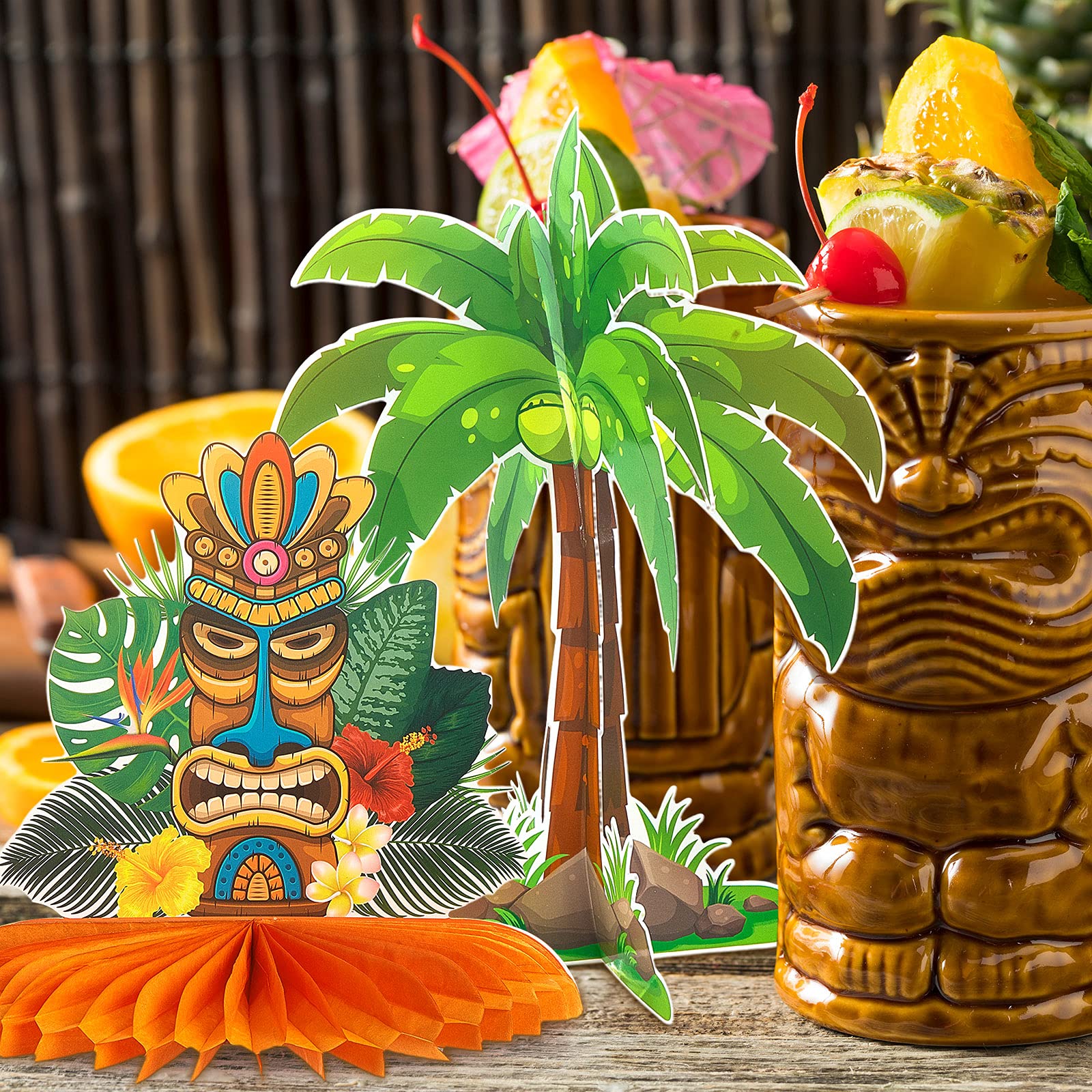 Censen standing tropical card coconut tree for coastal vibes