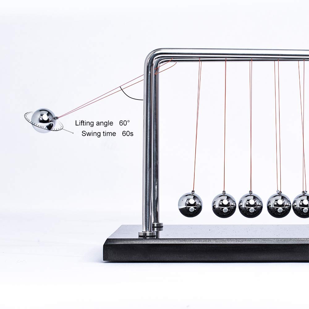 CERROPI Newton cradle swinging balls demonstrating smooth motion and balance