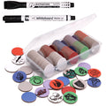 Certihiamken dry erase tokens in seven colors for clear game status