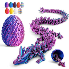 cessfle 12-inch Easter dragon egg opens to reveal crystal dragon, a magical basket surprise