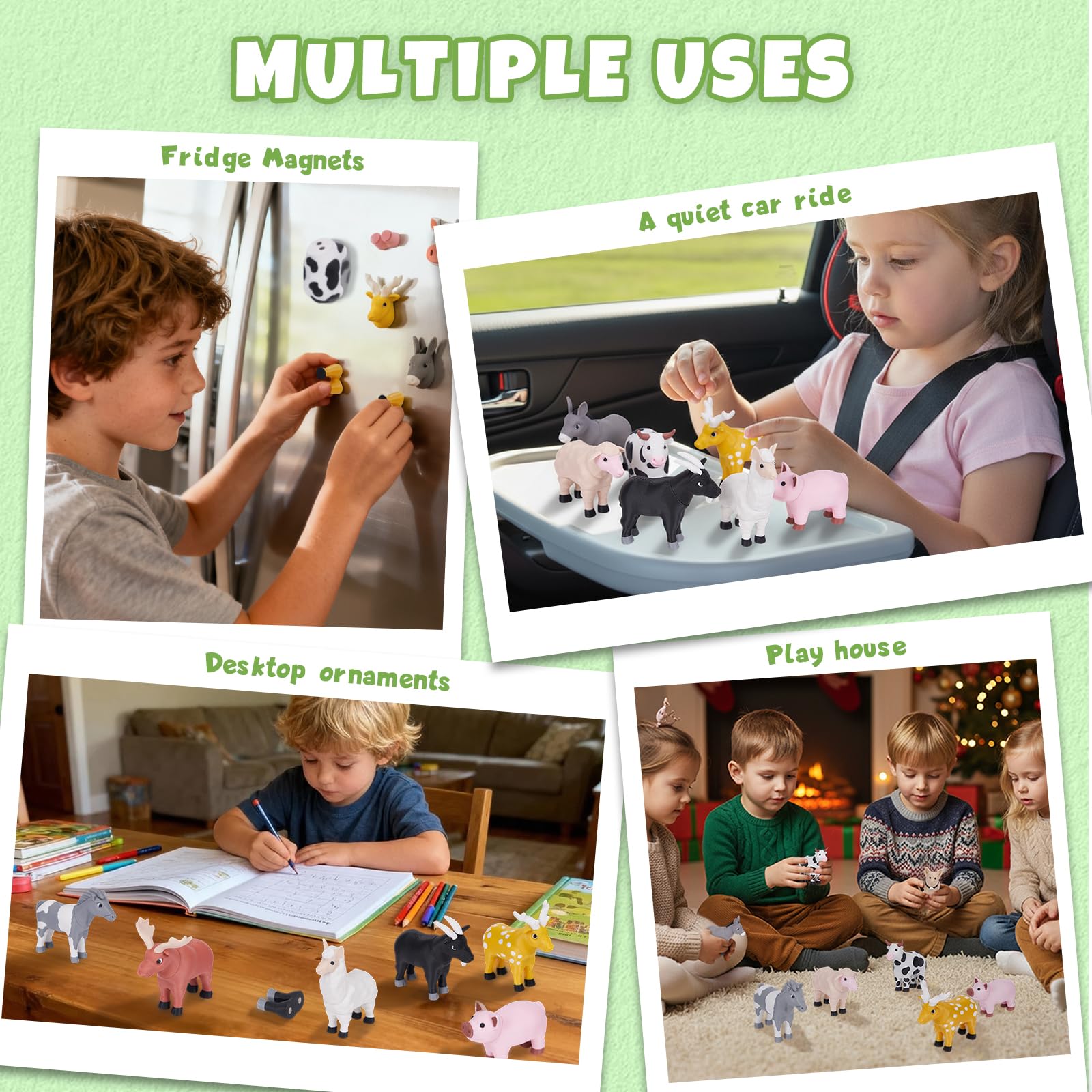 Cessfle 3D-printed farm animals display, durable design for quick Easter gifting