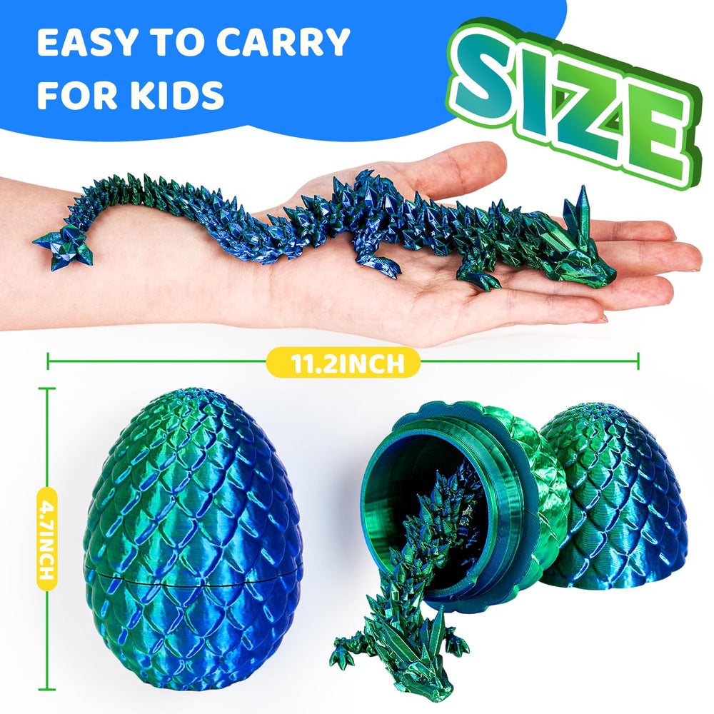 Cessfle bendable dragon poseable figure invites interactive adventures after the egg is opened.